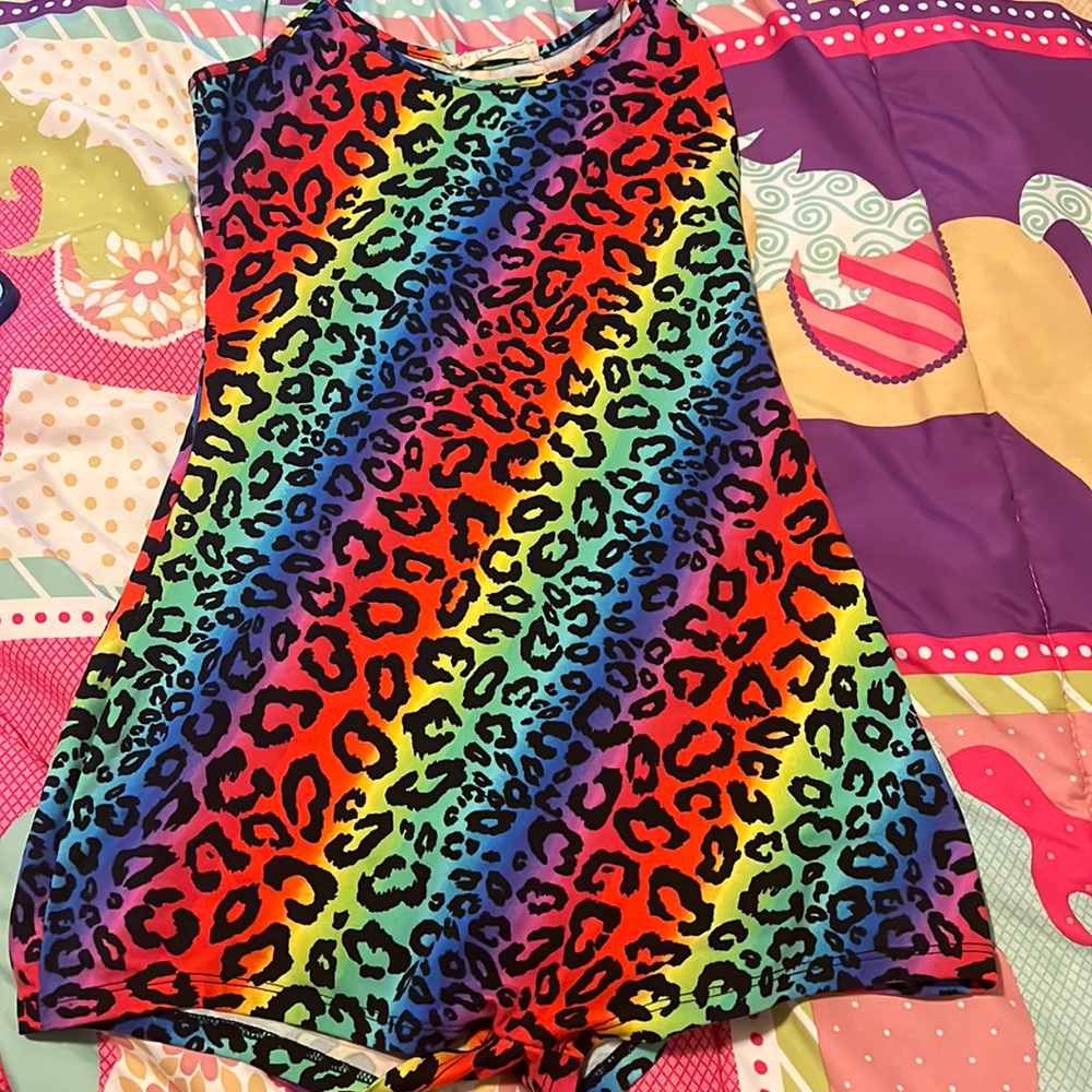 Cheetah print short jumpsuit !!